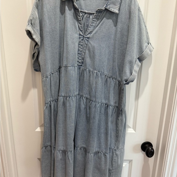 ODDY Light Blue Casual Dress - Picture 1 of 3